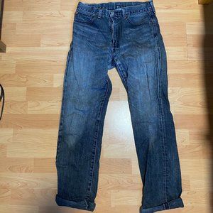 Levi's 505 Washed Black Bootcut Jeans